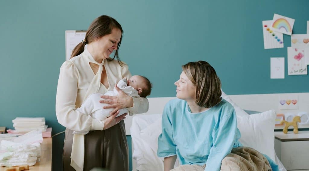 Postpartum support and newborn care provided by a professional specialist