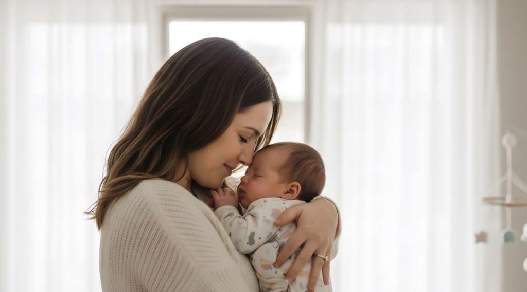 Spring baby newborn care support in a luxury home setting