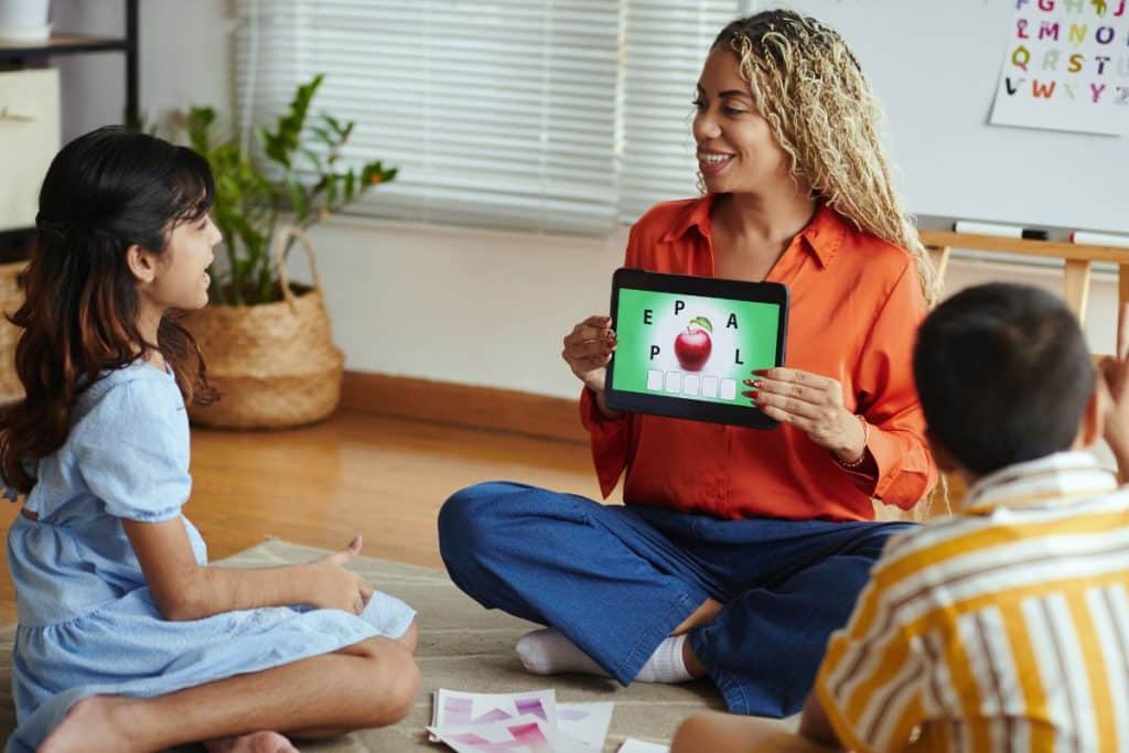 Professional nanny supporting child development through personalized care and daily routines
