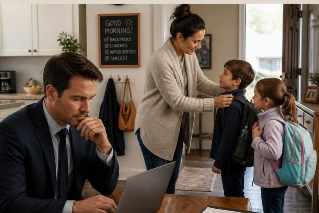 Professional nanny supporting busy executive family schedules