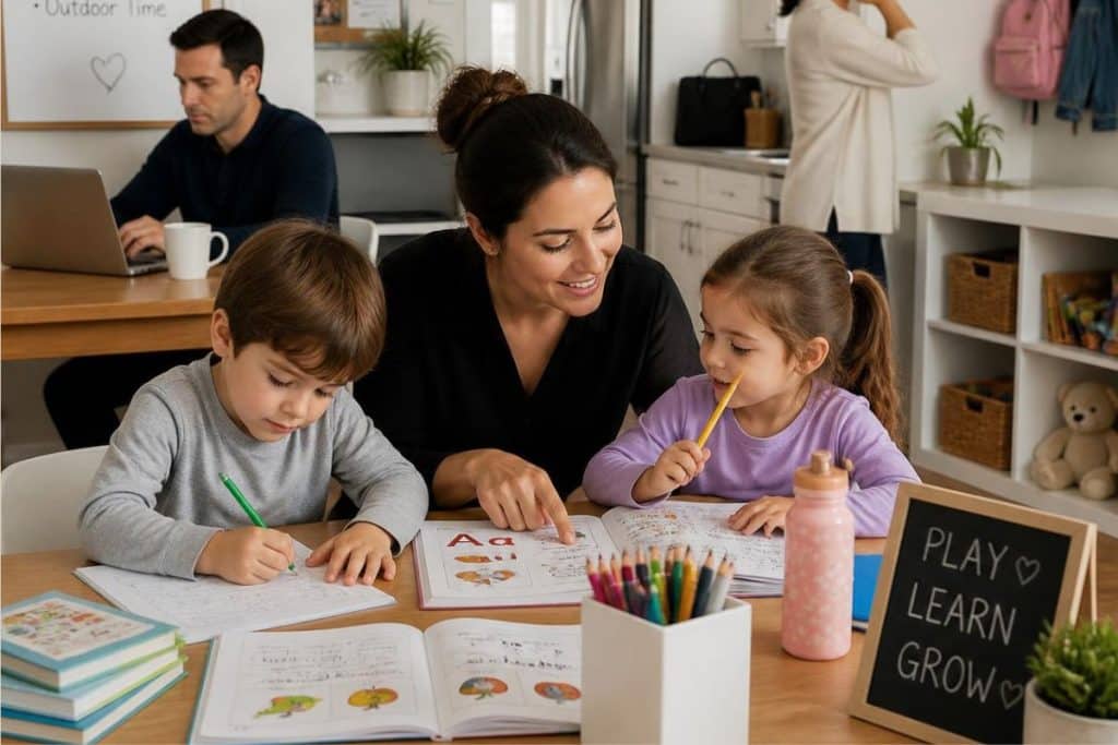 Professional nanny supporting a busy Houston family