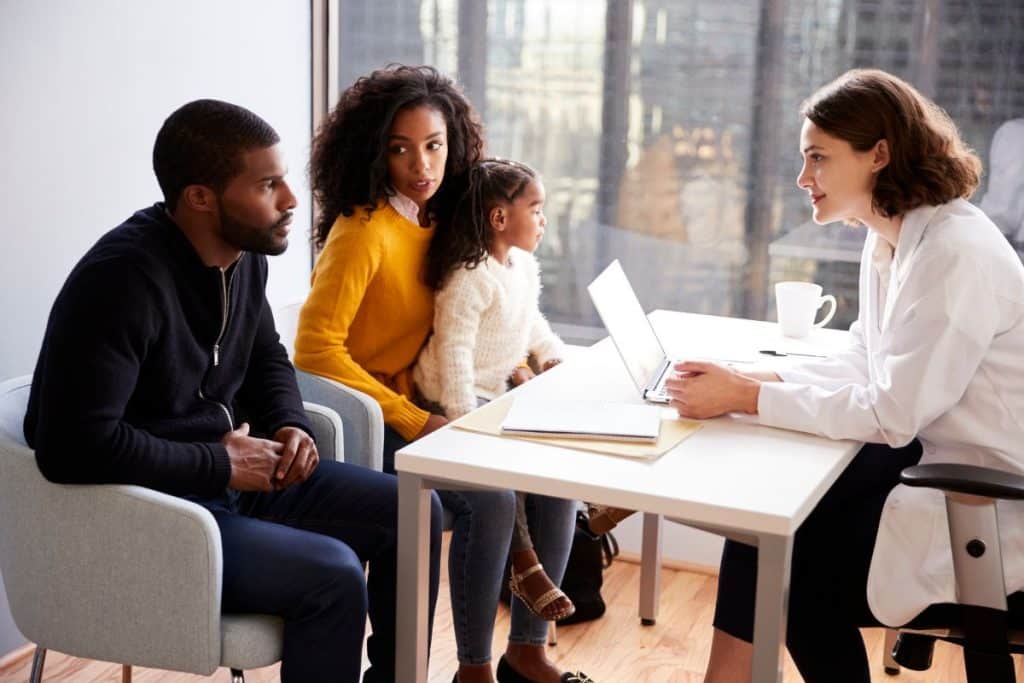Houston family meeting with a nanny placement consultant