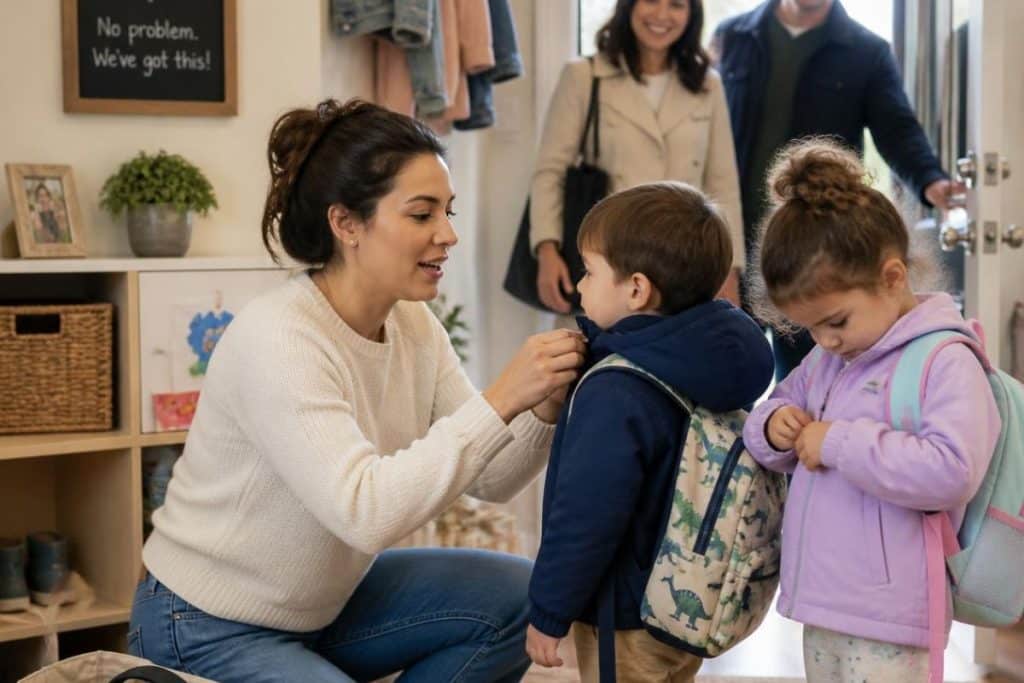 Professional nanny demonstrating adaptability and problem-solving skills