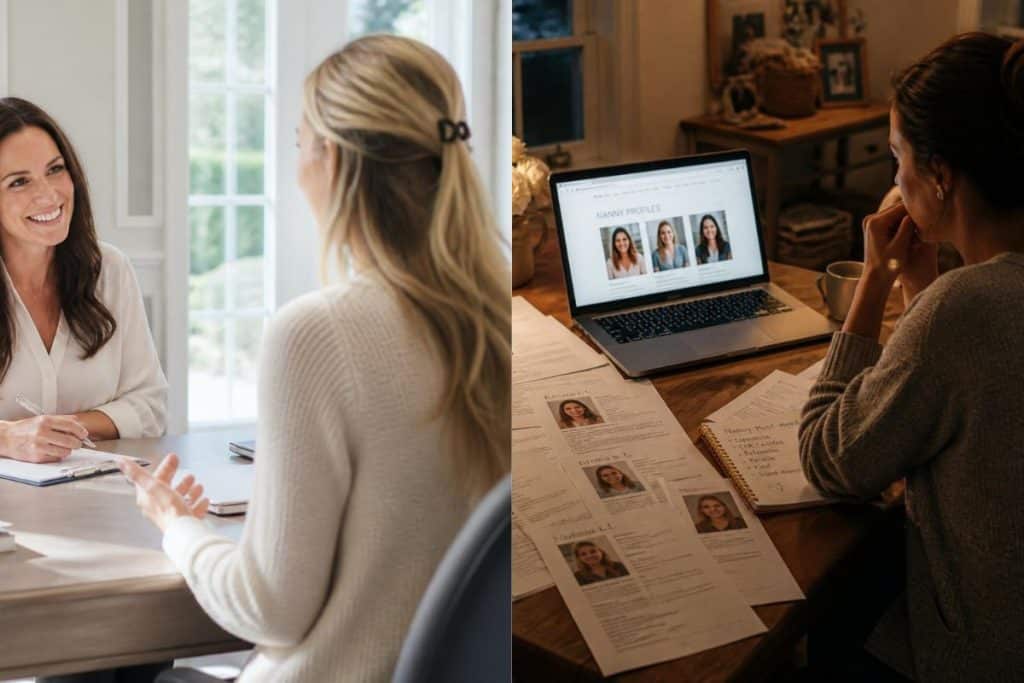 Comparing professional nanny agency screening with online nanny platform hiring