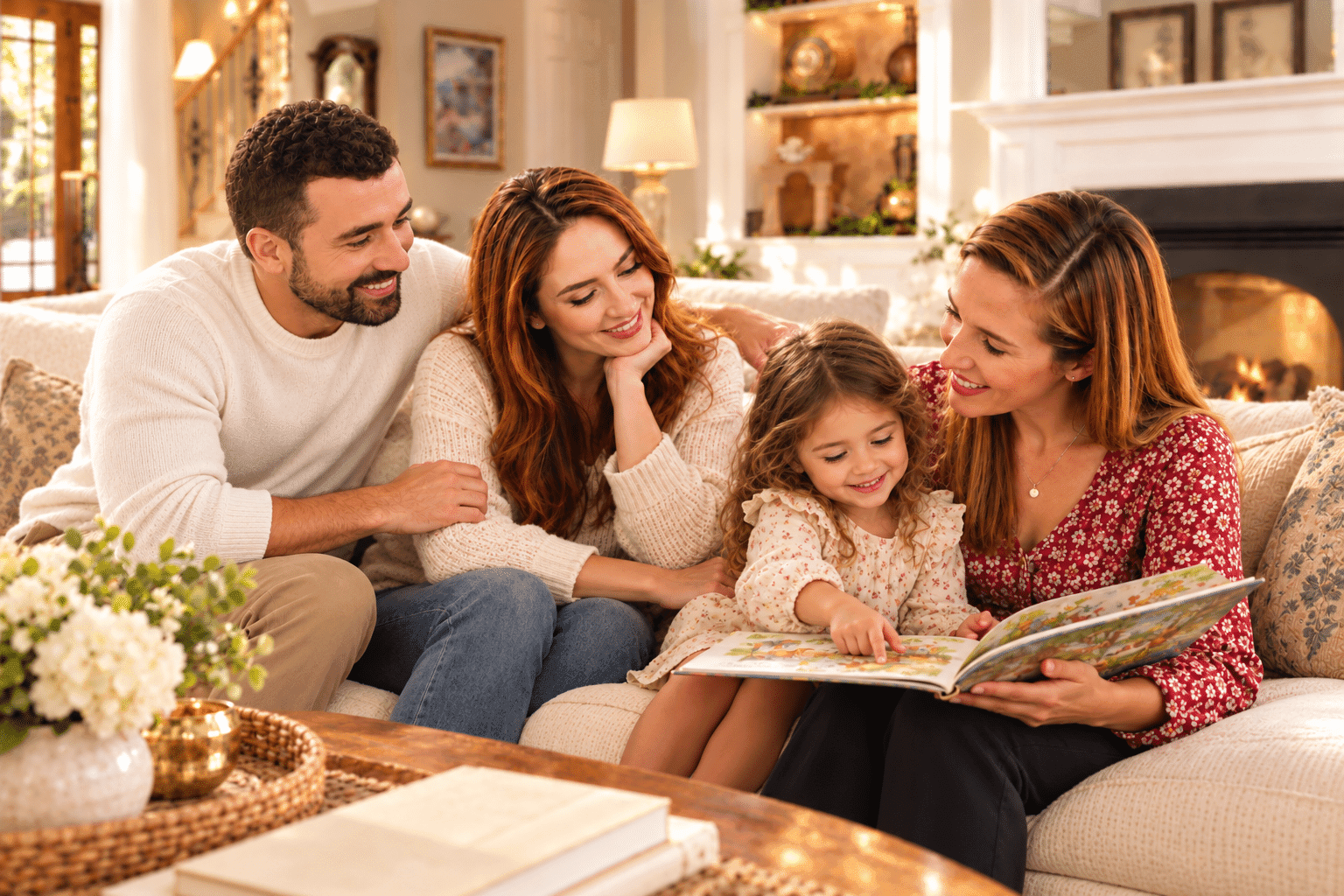 Family experiencing calm and connected support from a professional family assistant