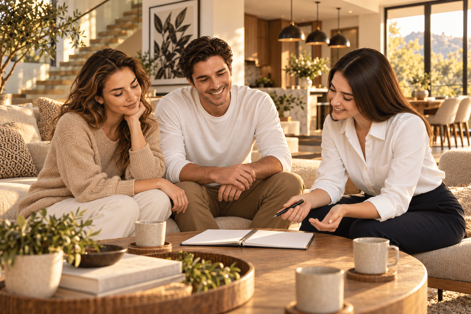 Parent and professional nanny discussing family care needs